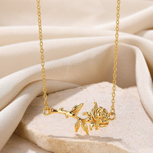Timeless Bloom: Unveiling the Beauty of Our Gold Rose Pendant Collection
