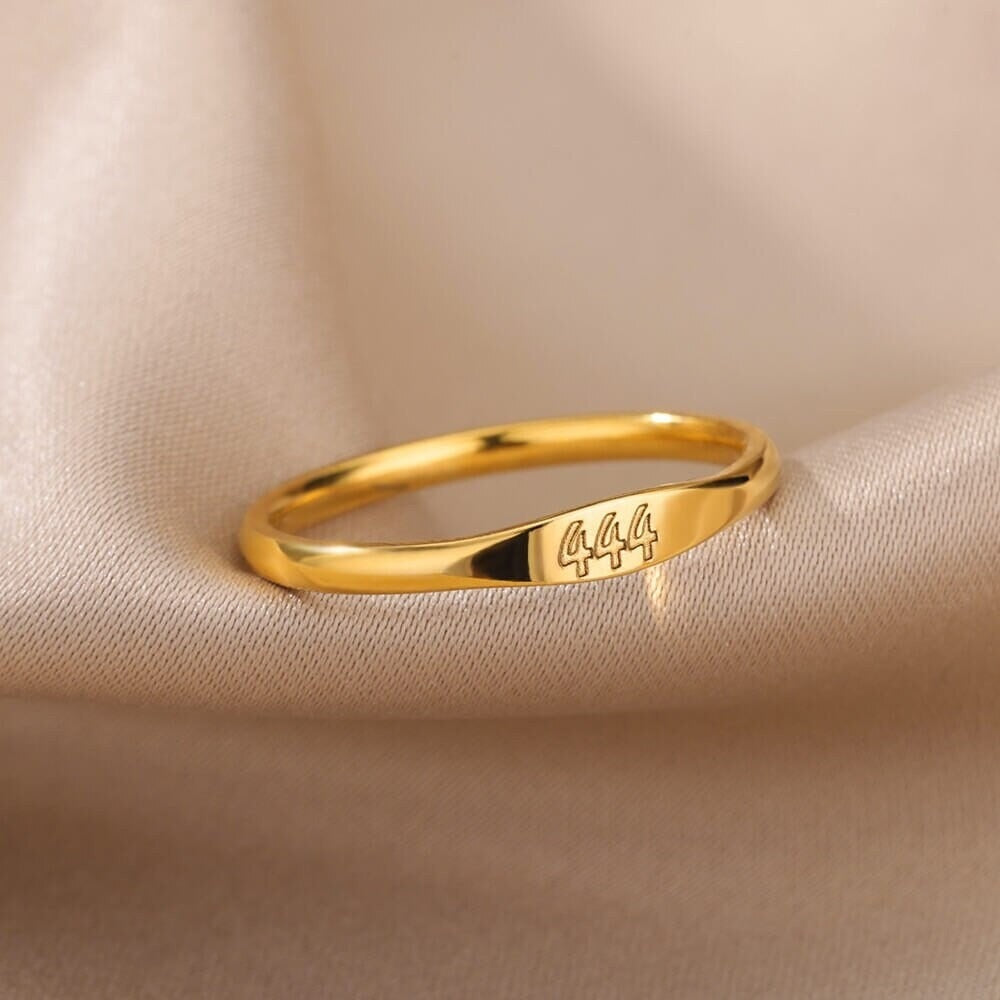 Angel Number Custom Personalized, 18K Gold 11:11 Ring, Dainty Minimalist Accessories, Delicate Handmade Jewelry for Women, Gift for Her
