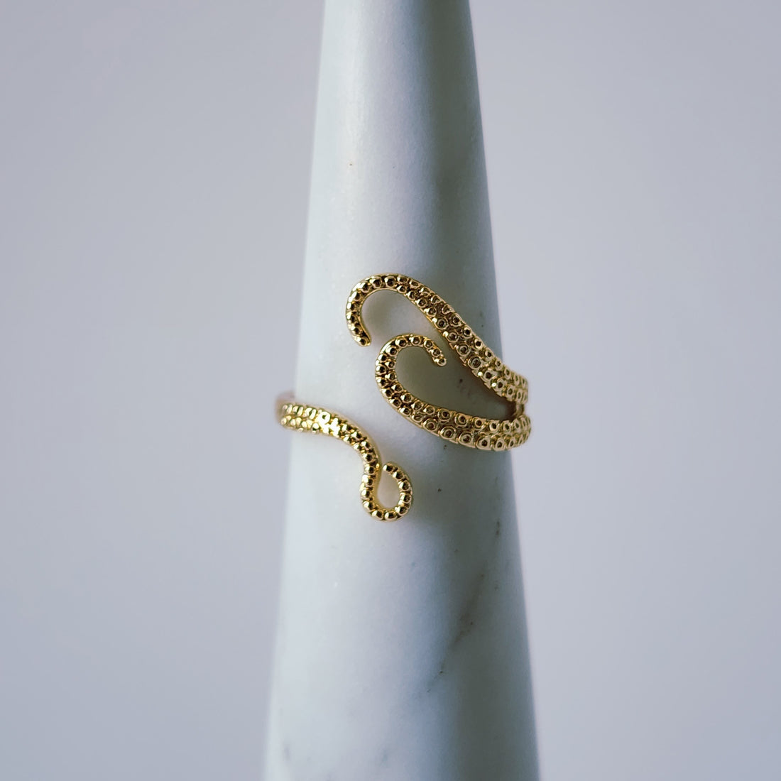 Gold Octopus Tentacles Ring