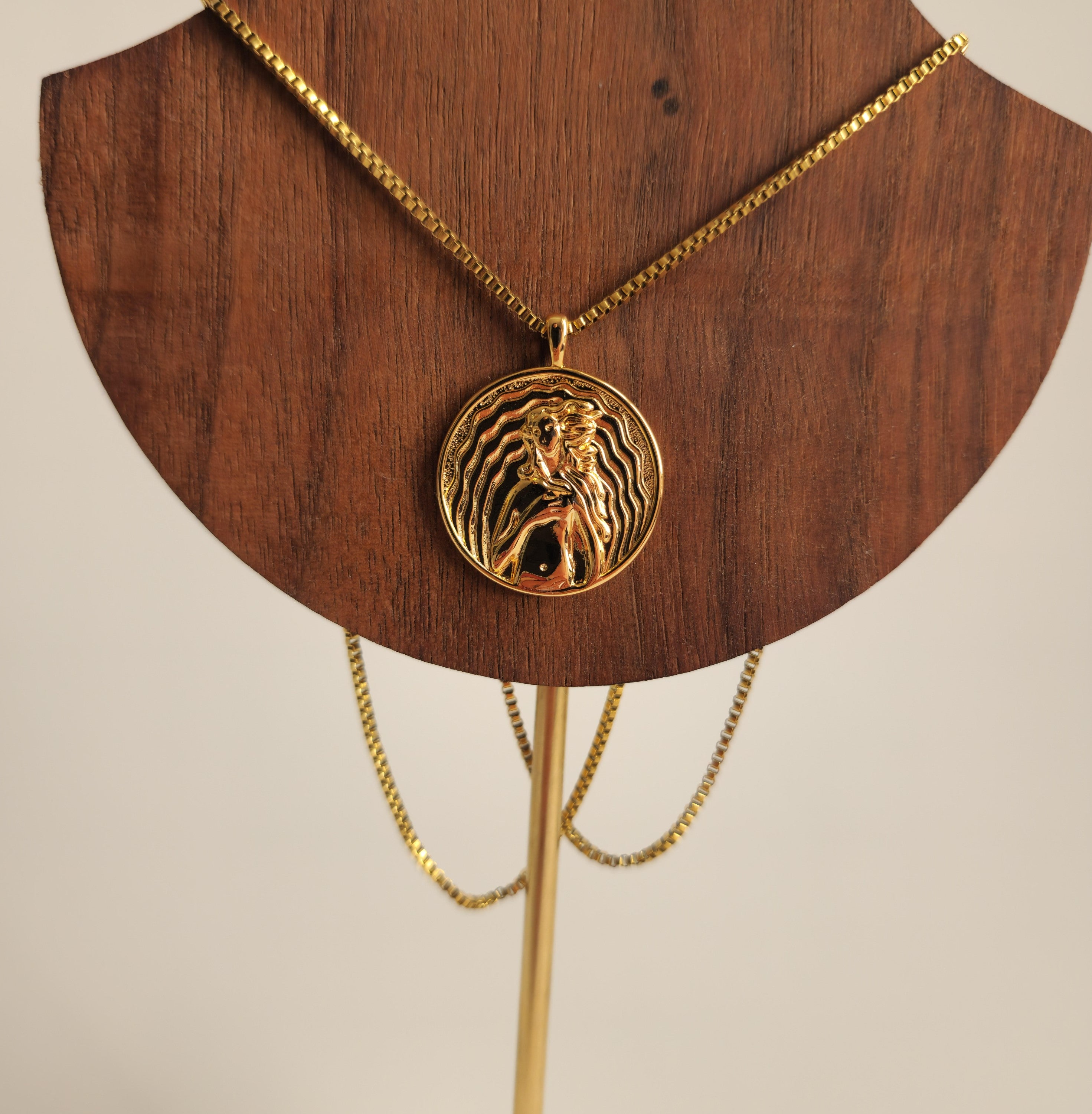 Aphrodite Coin Gold Necklace