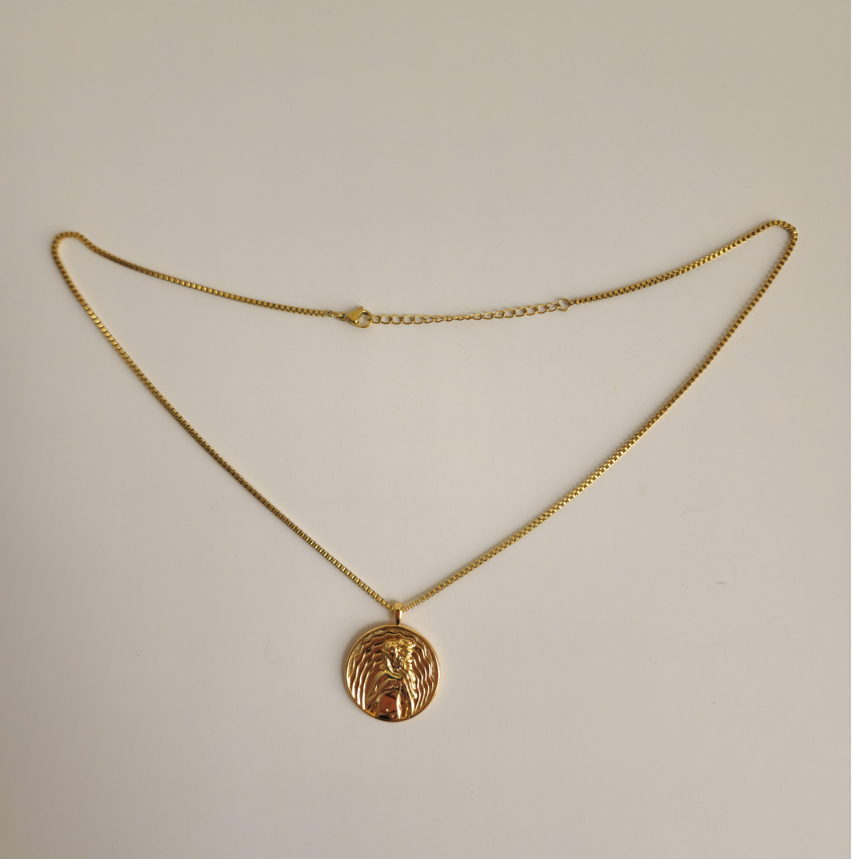 Aphrodite Coin Gold Necklace