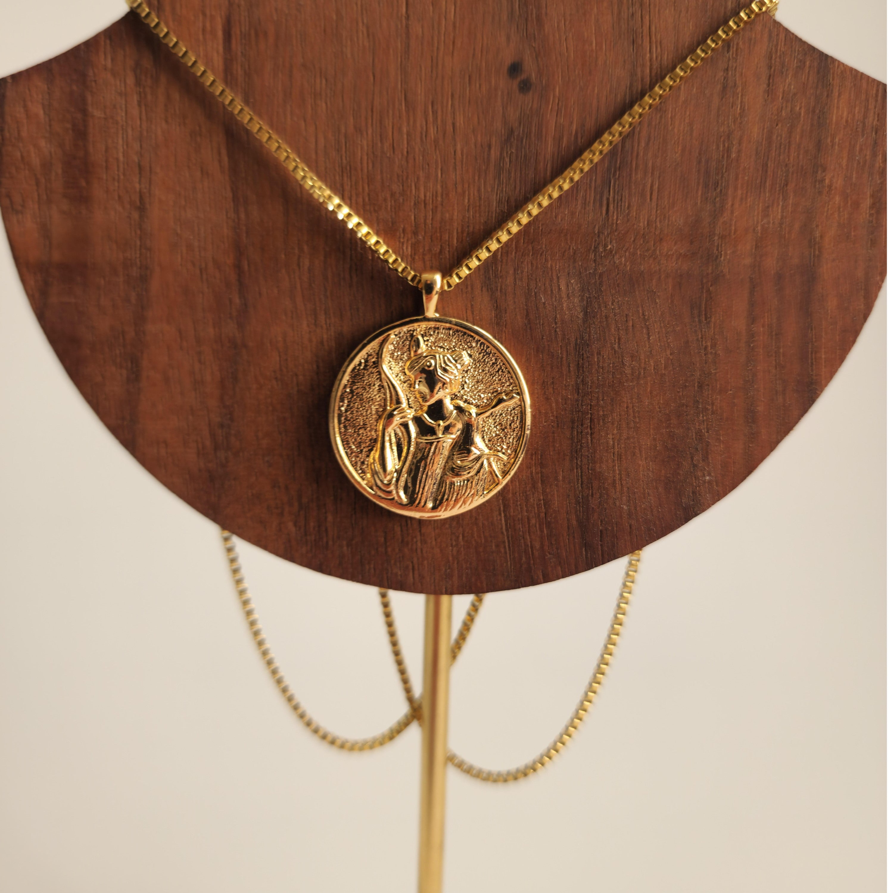 Artemis Coin Gold Necklace