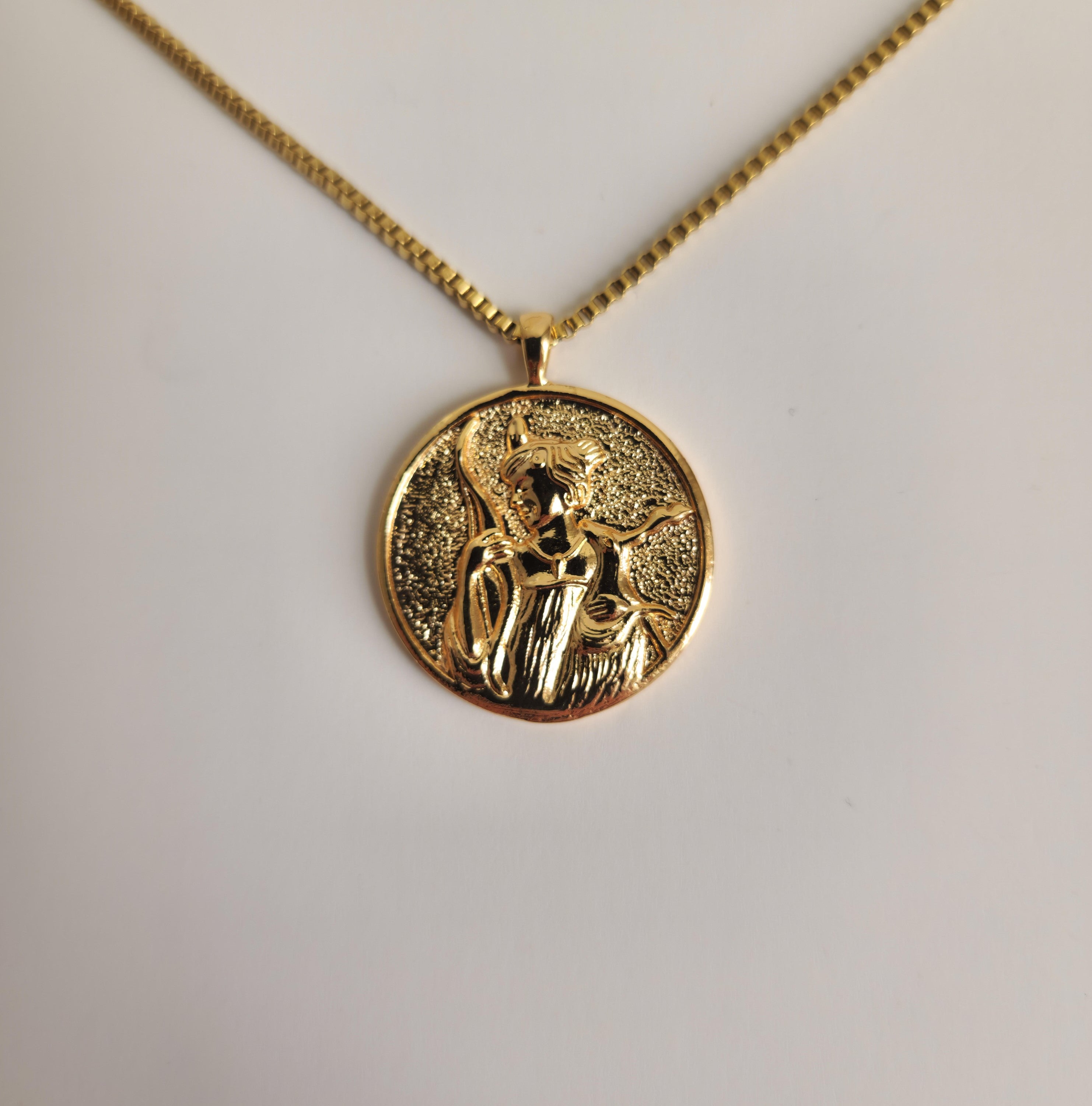 Artemis Coin Gold Necklace
