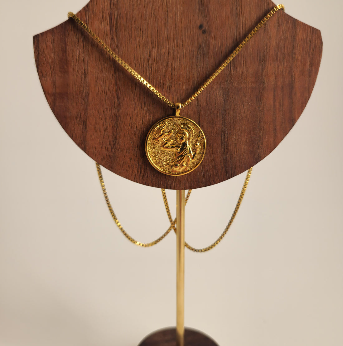 Athena Coin Gold Necklace