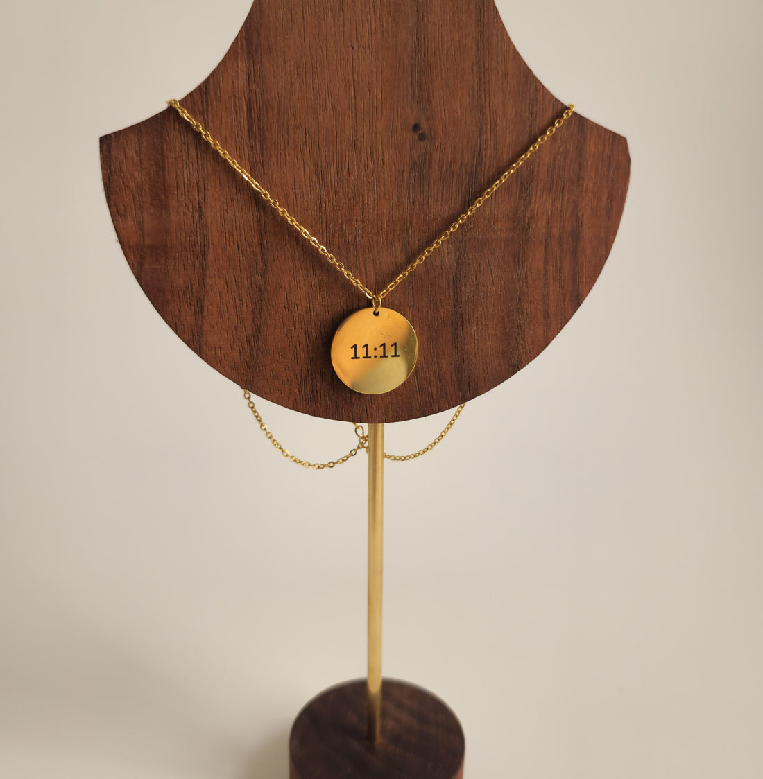 Gold 11:11 Coin Necklace