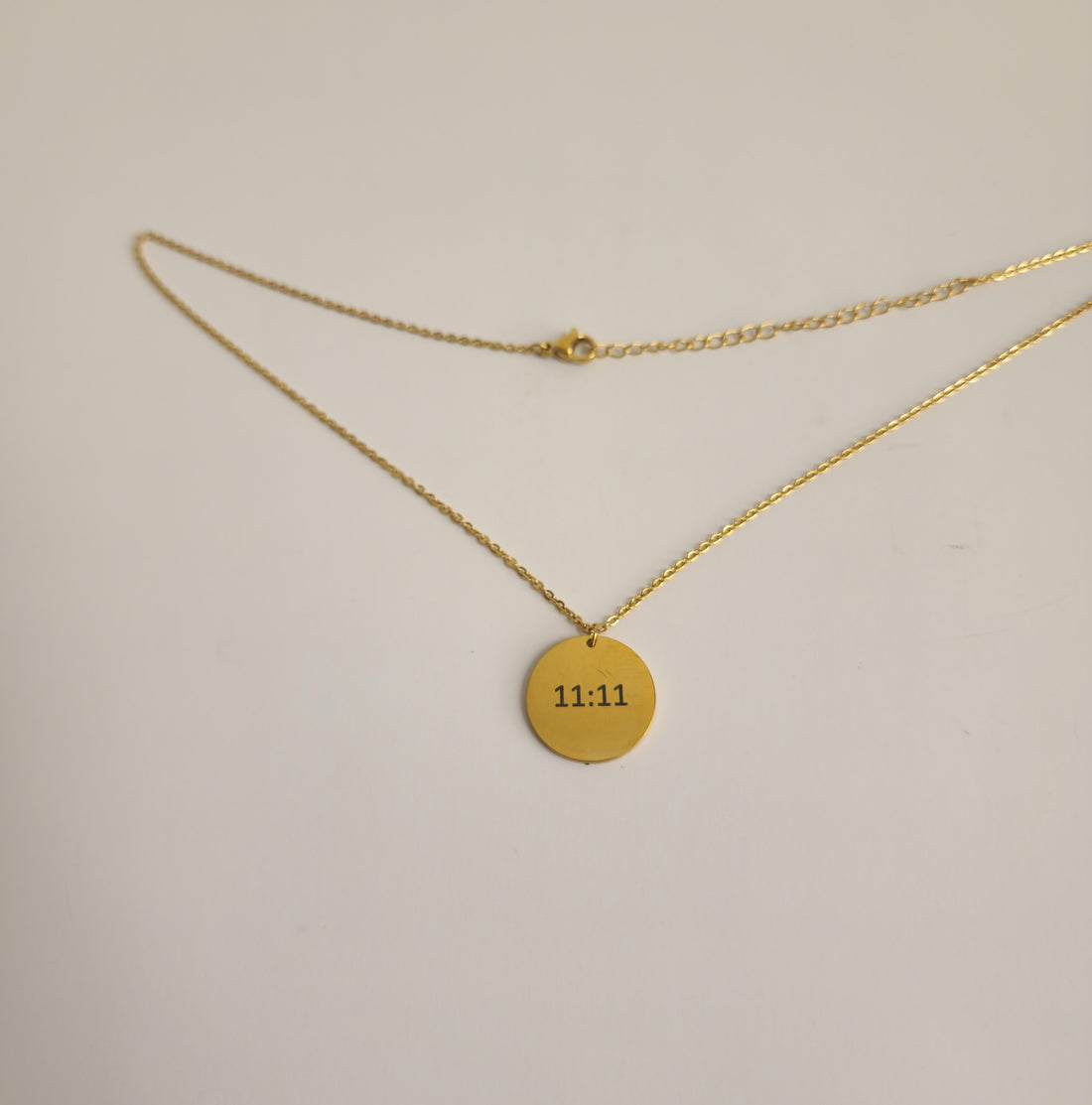 Gold 11:11 Coin Necklace