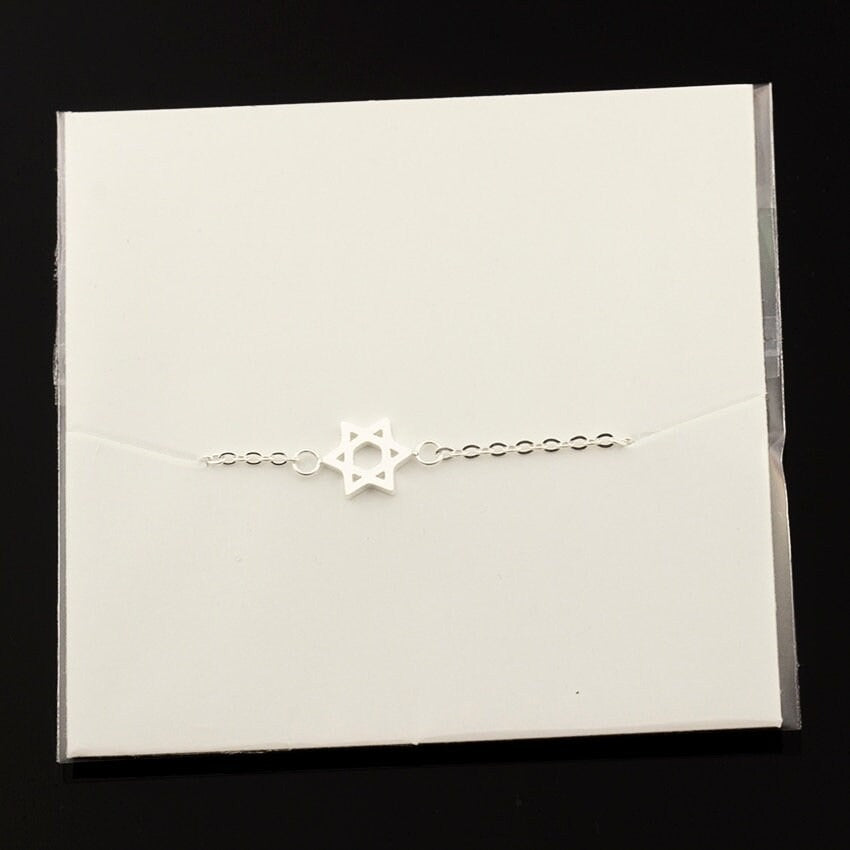 Star of David, 18K Gold Jewish Bracelet, Dainty Minimalist Accessories, Delicate Handmade Jewelry for Women, Gift for Her