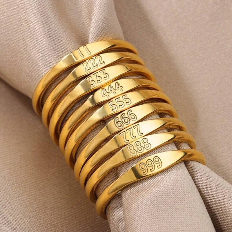 Angel Number Custom Personalized, 18K Gold 11:11 Ring, Dainty Minimalist Accessories, Delicate Handmade Jewelry for Women, Gift for Her