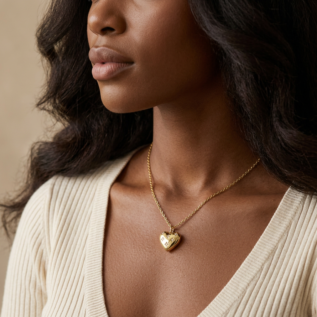 Dainty Heart Gold Necklace