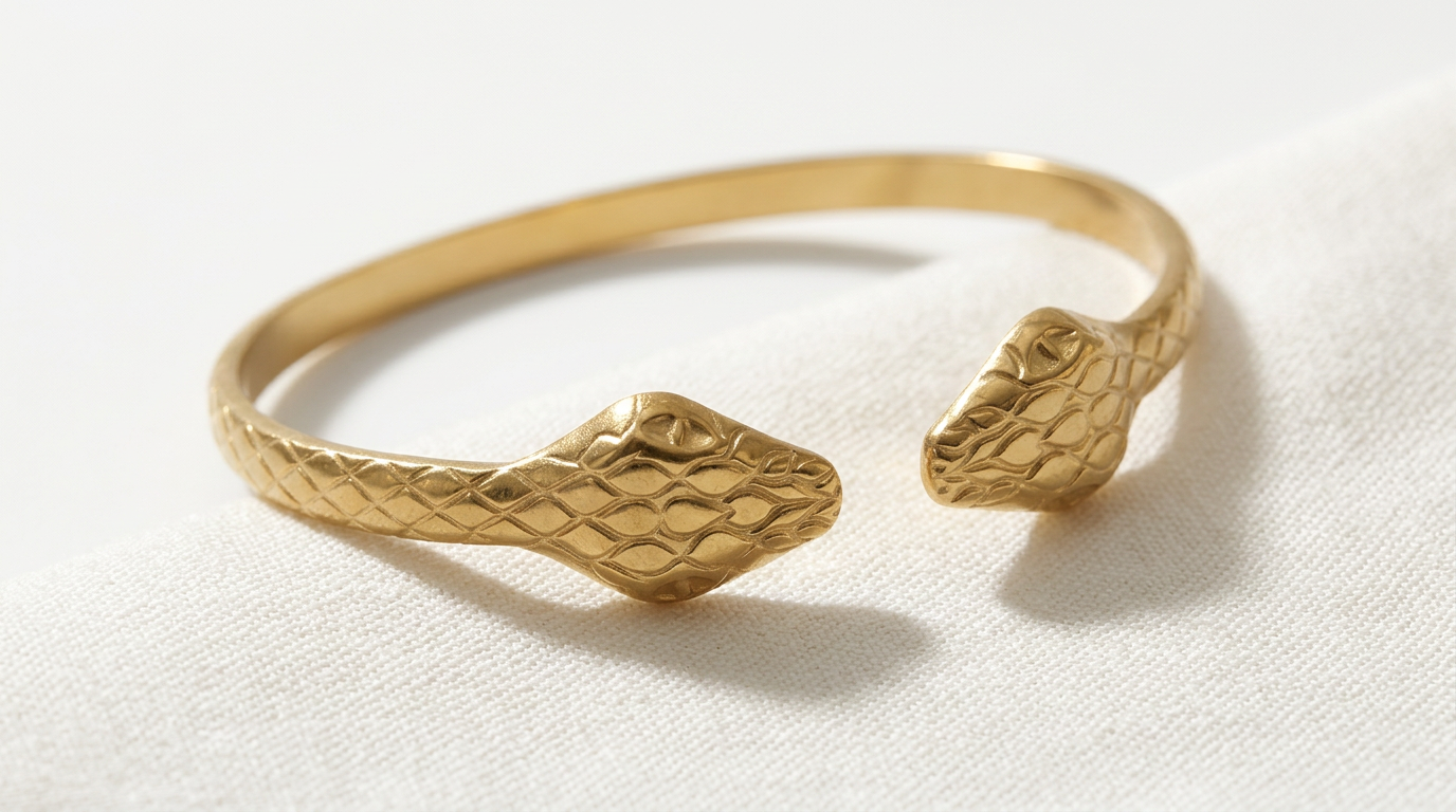 Serpent Gold Bangle