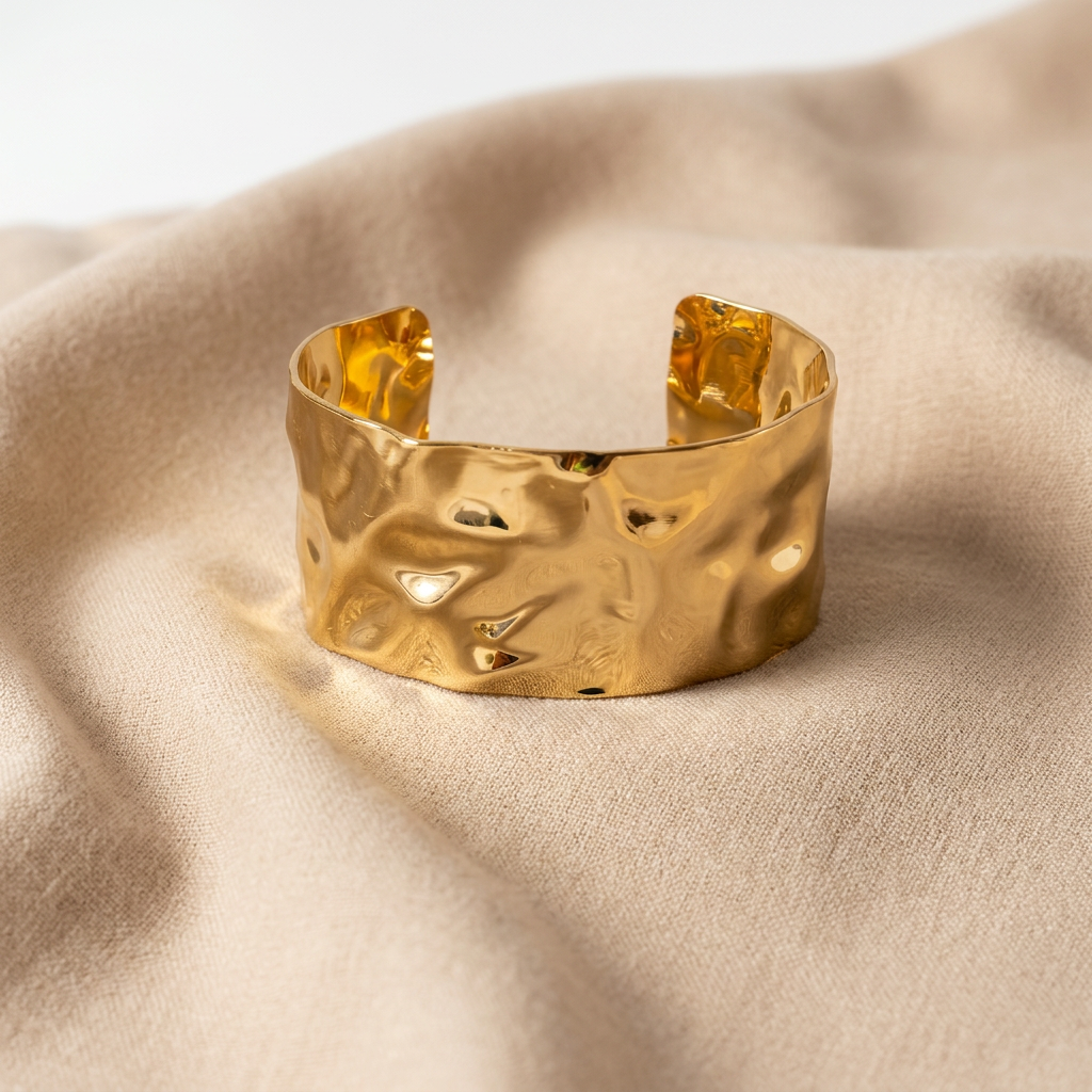 Wrinkled Gold Bangle