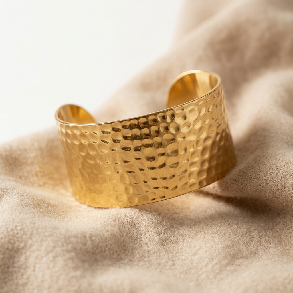 Dented Gold Cuff