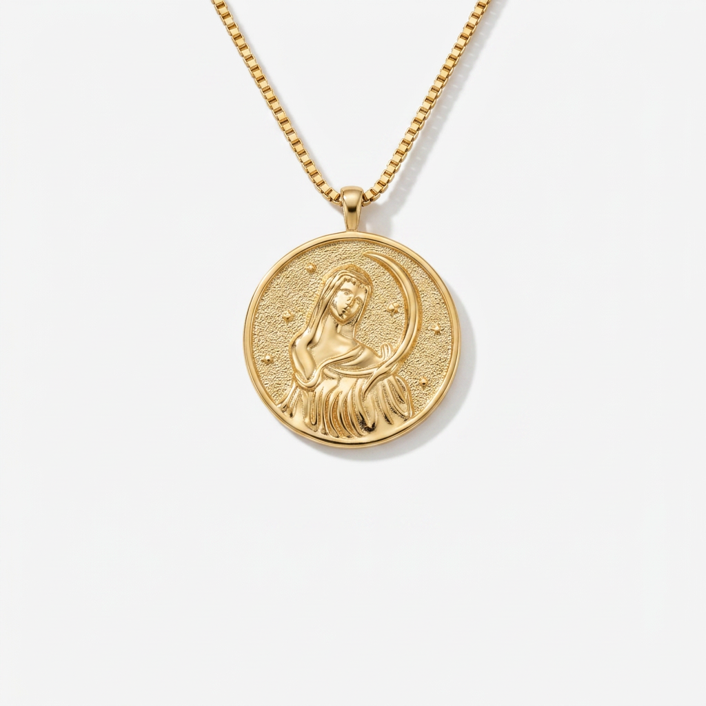 Selene Coin Gold Necklace