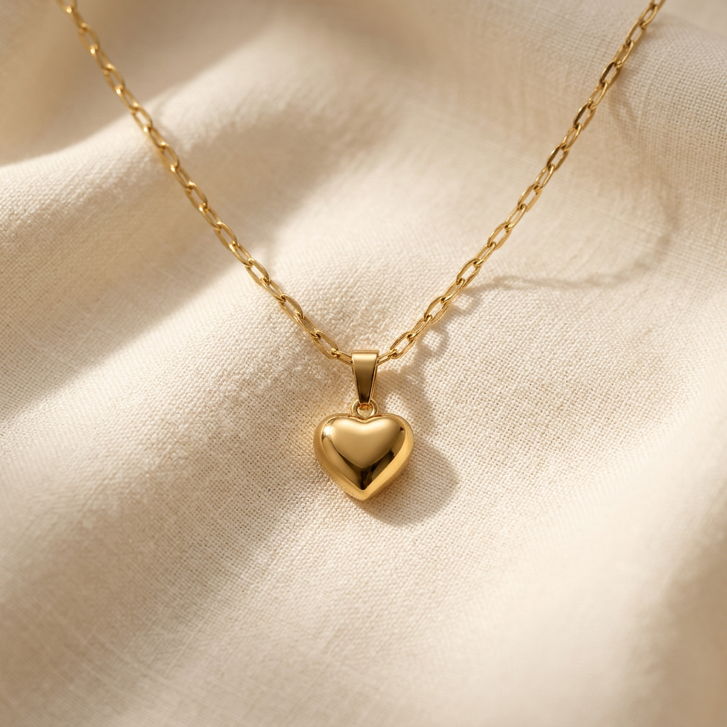 Minimal Heart Gold Necklace