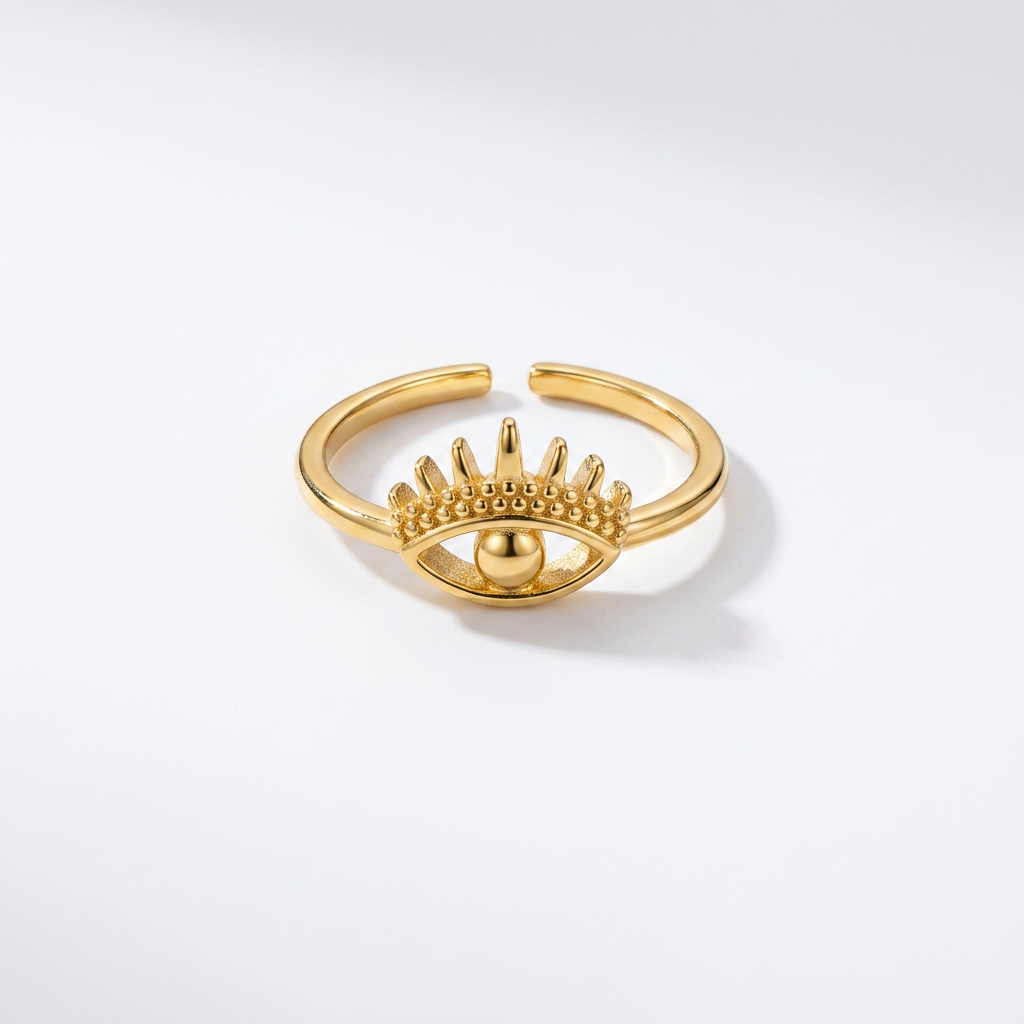 Evil Eye Gold Ring