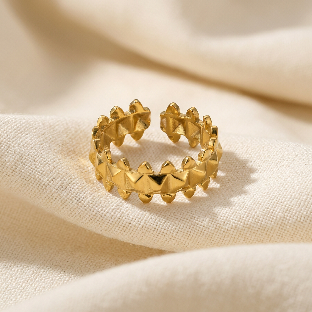 Studded Gold Ring