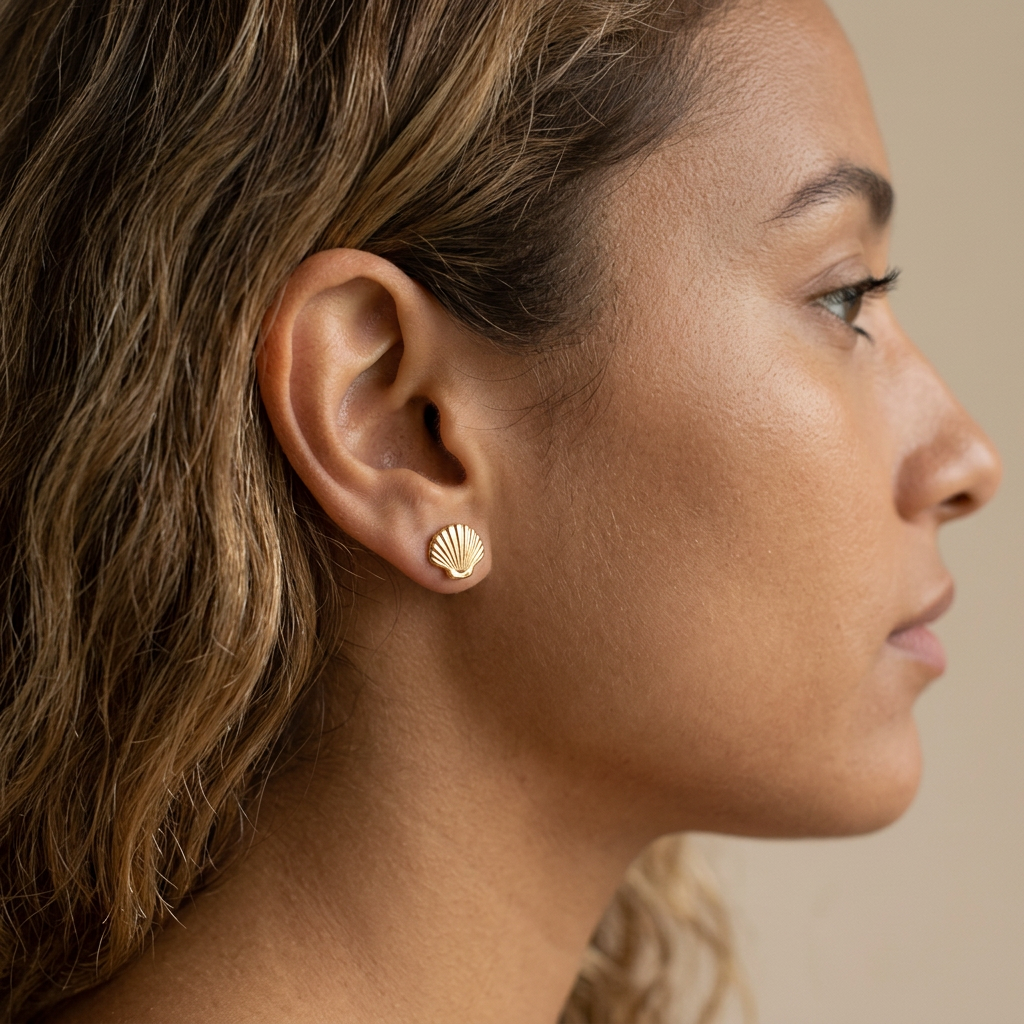 Shell Gold Studs