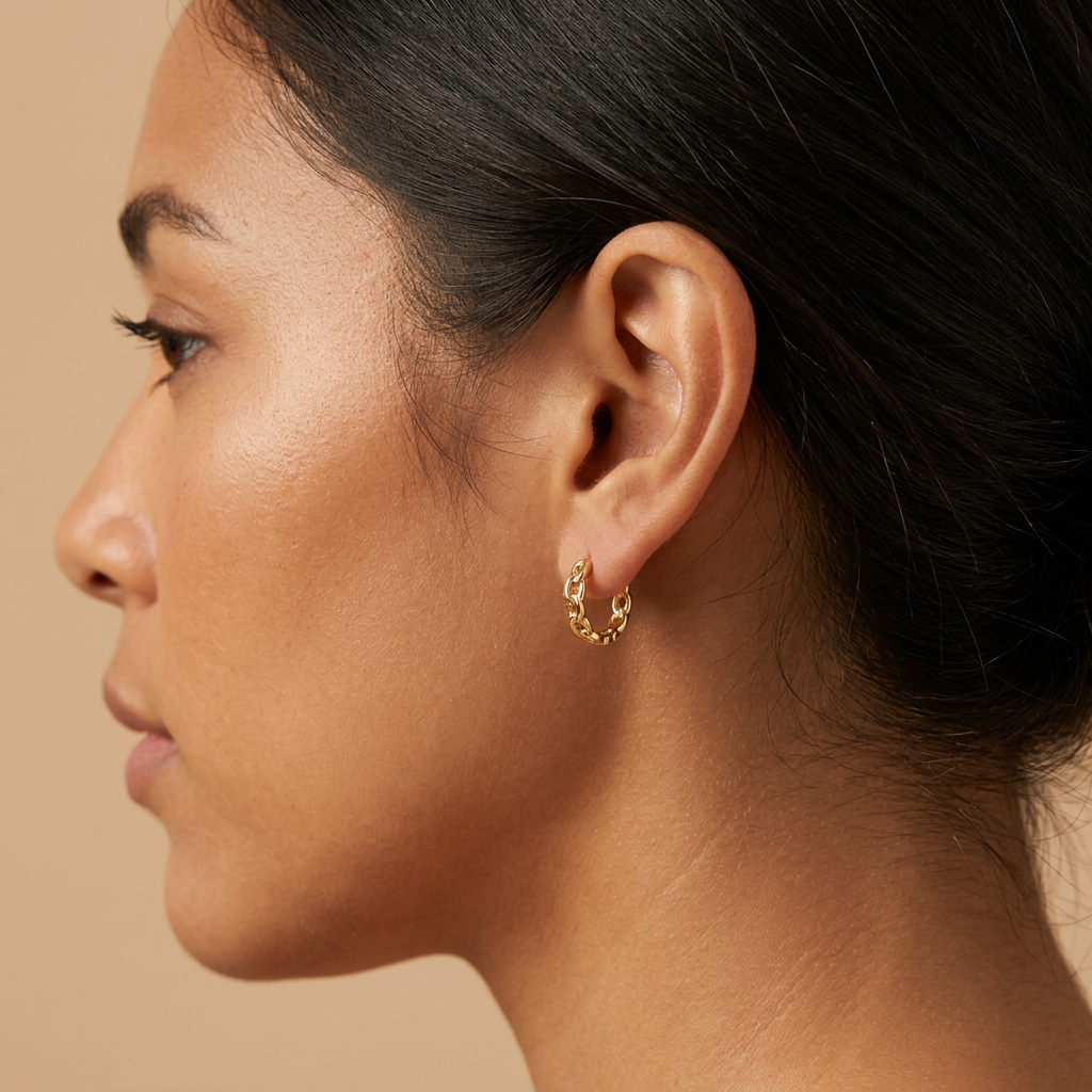 Link Gold Hoops
