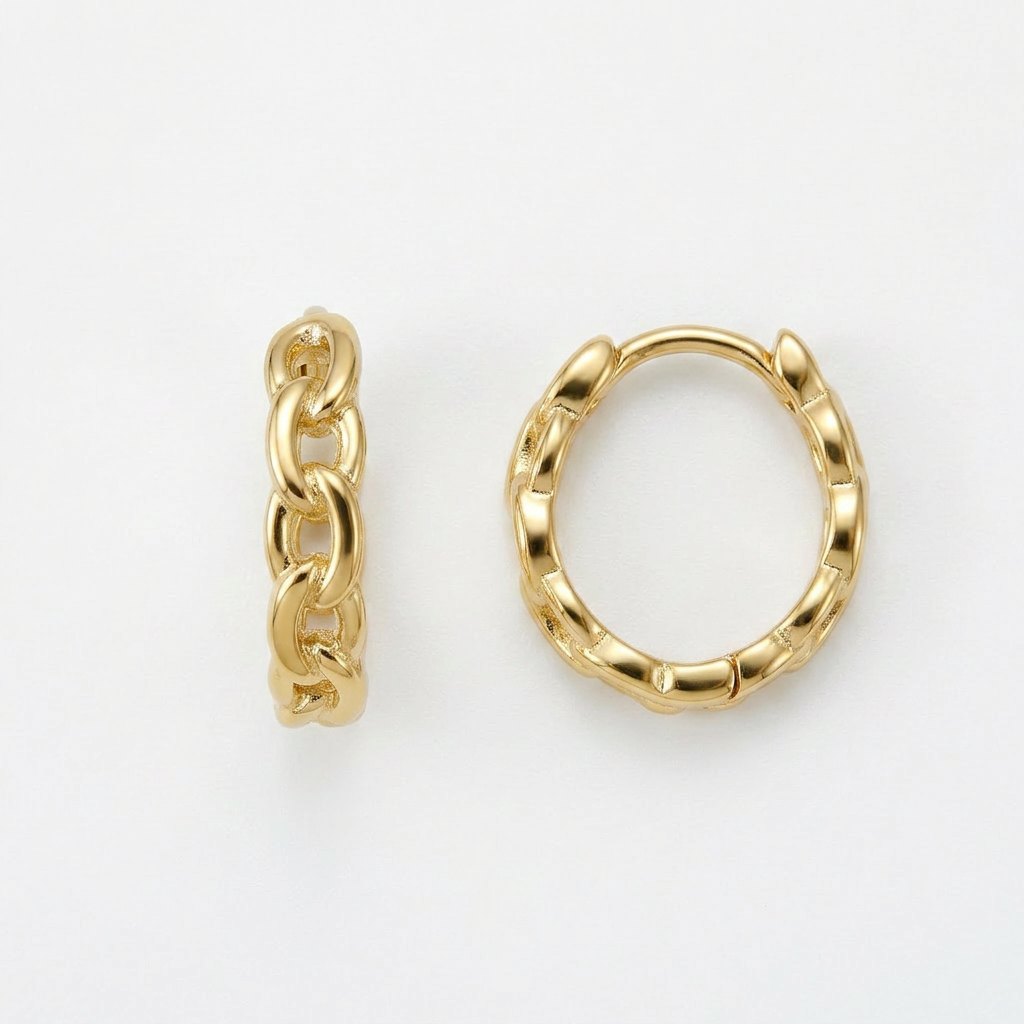 Link Gold Hoops