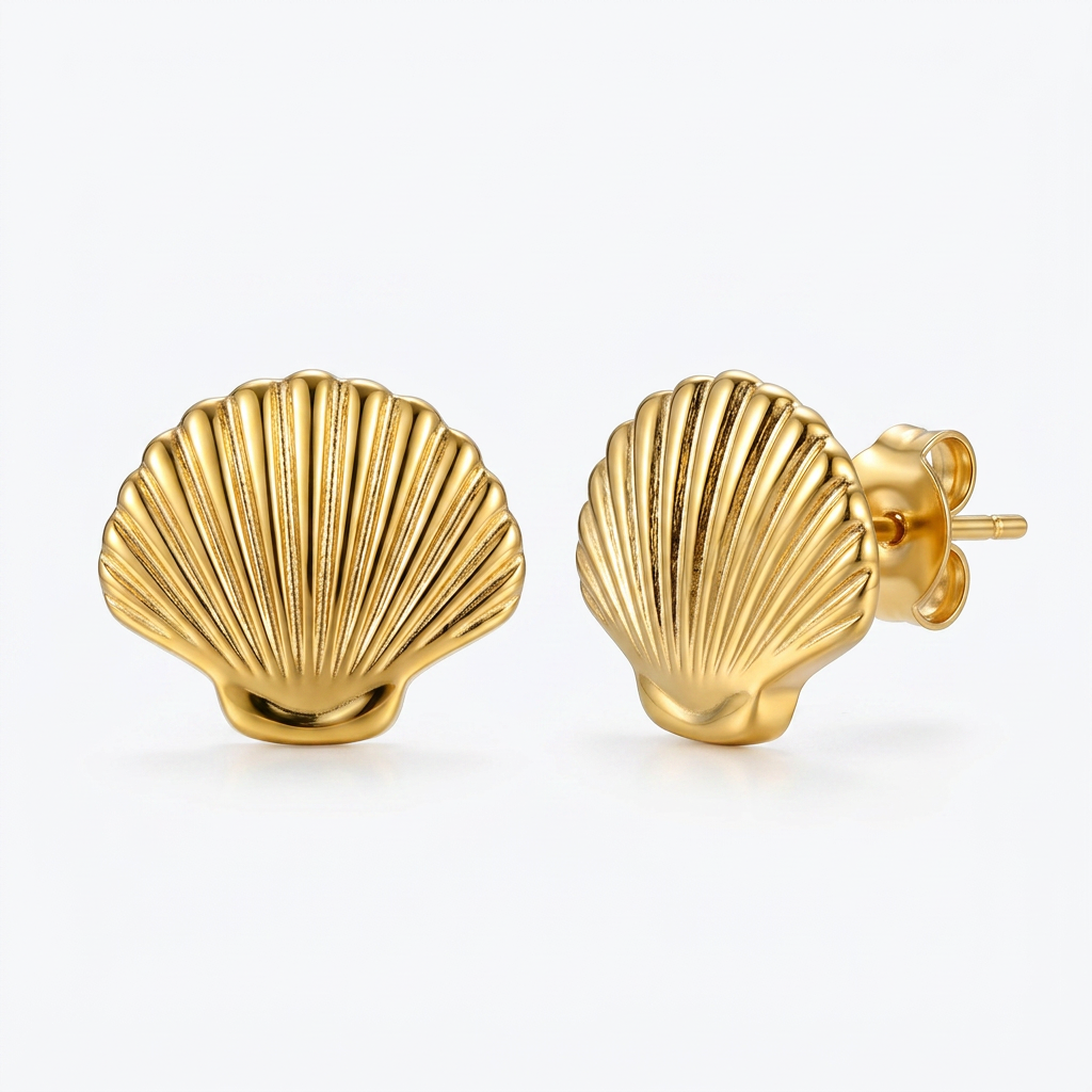 Shell Gold Studs