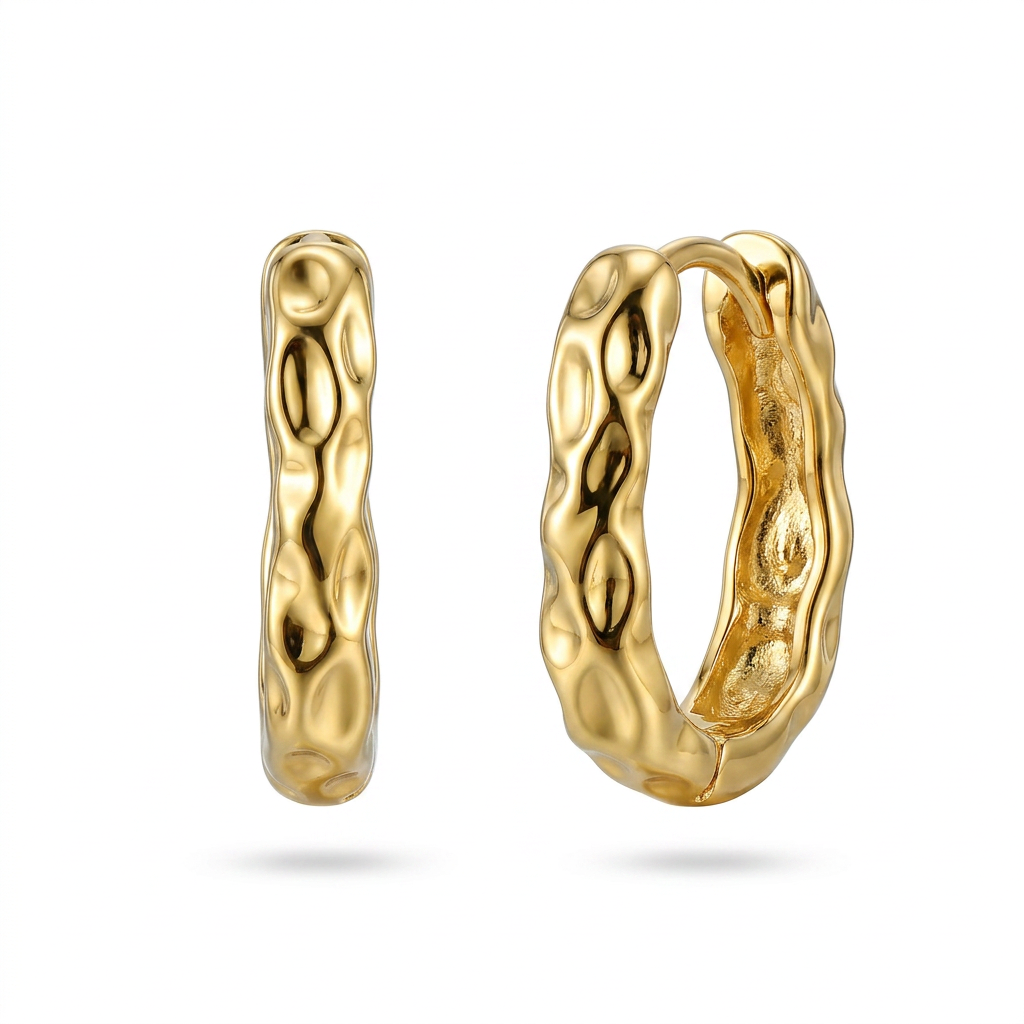 Textured Gold Hoops