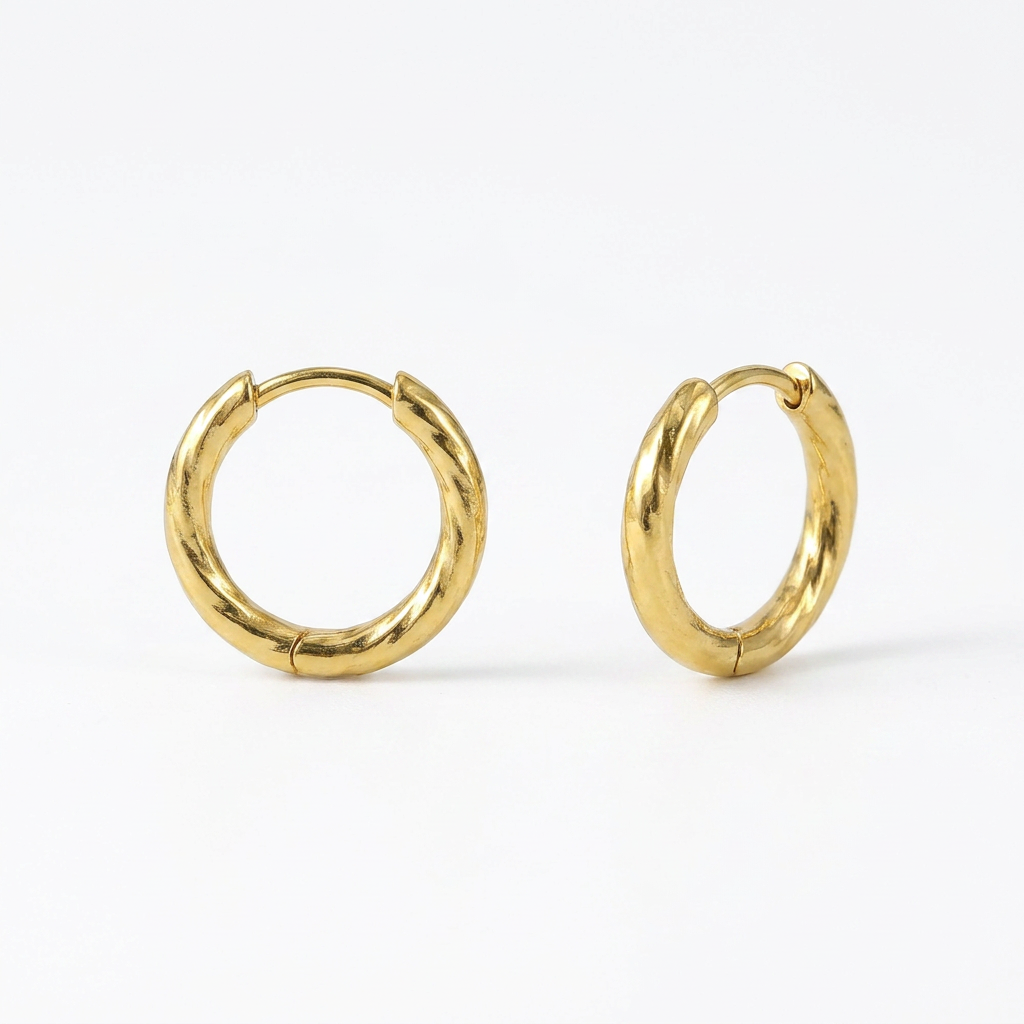 Twist Gold Hoops