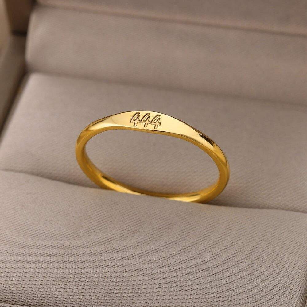 Angel Number Custom Personalized, 18K Gold 11:11 Ring, Dainty Minimalist Accessories, Delicate Handmade Jewelry for Women, Gift for Her