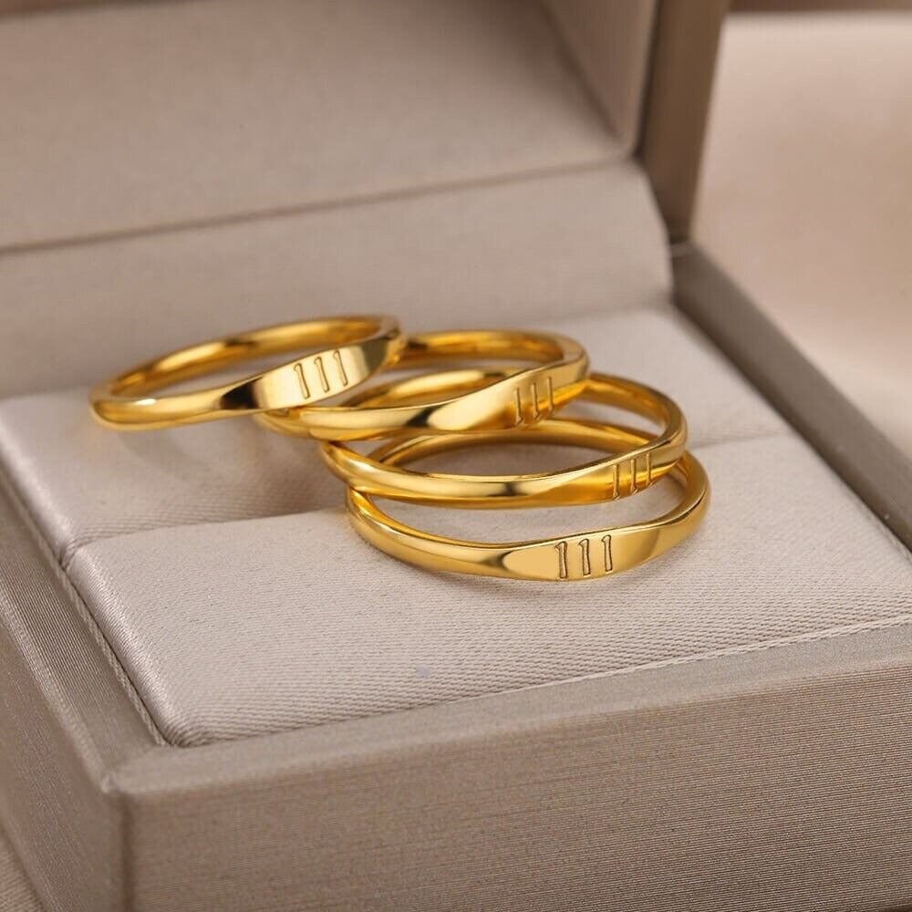 Angel Number Custom Personalized, 18K Gold 11:11 Ring, Dainty Minimalist Accessories, Delicate Handmade Jewelry for Women, Gift for Her