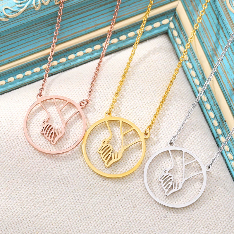 18K Gold Coin Charm Pendant, Gold Friendship Necklace, Friendship Fashion Necklace for Women, Gift for Her