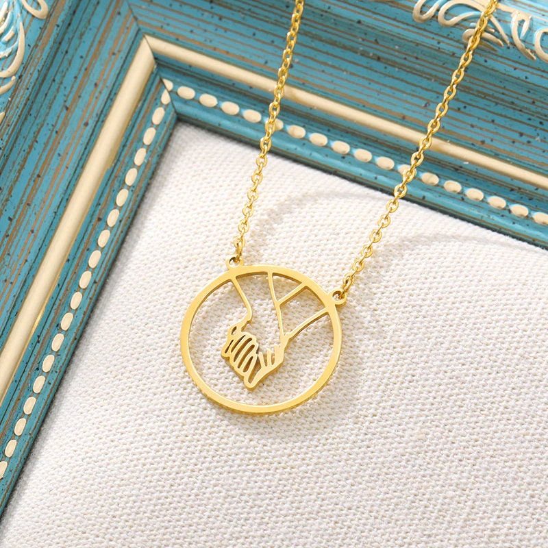 18K Gold Coin Charm Pendant, Gold Friendship Necklace, Friendship Fashion Necklace for Women, Gift for Her