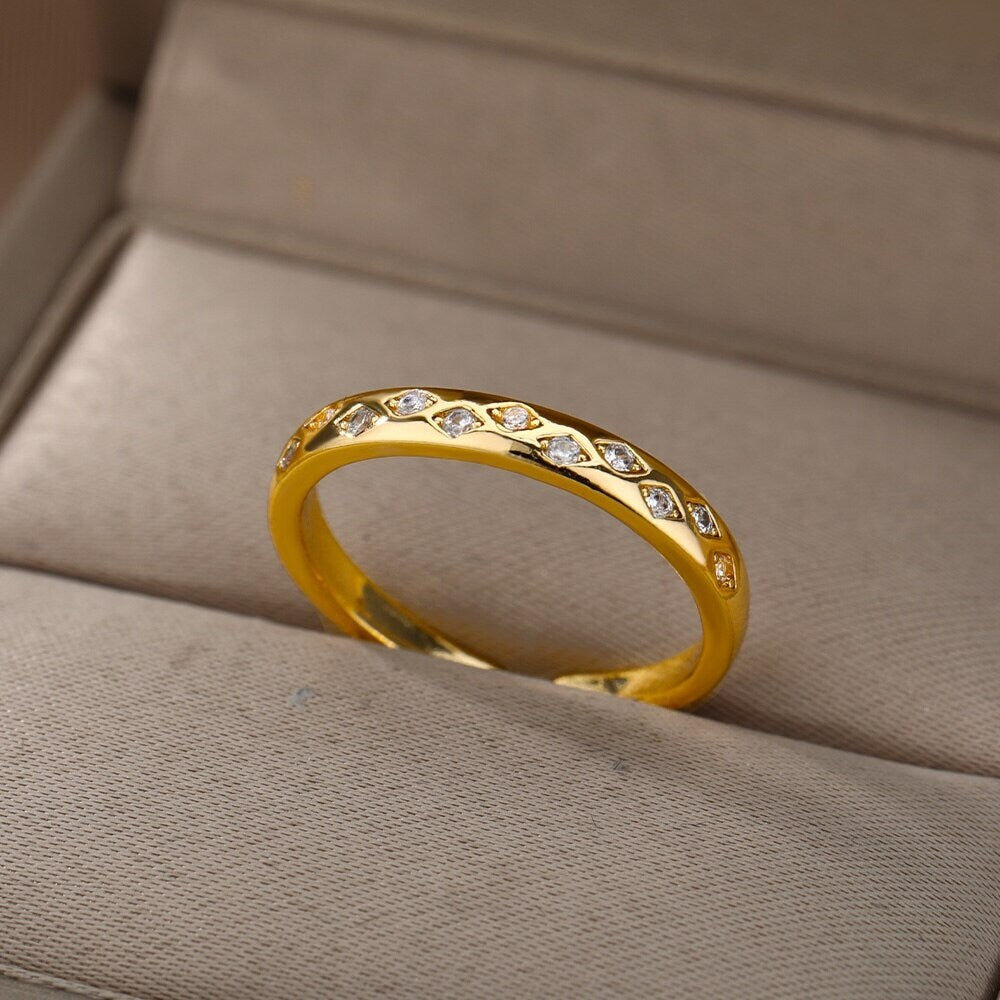 Dainty Evil Eye Ring, Gothic Evil Eye Ring, 18K Gold Evil Eye Ring, Minimalistic Ring, Evil Eye Ring, Fashion Ring for Women, Gift for Her