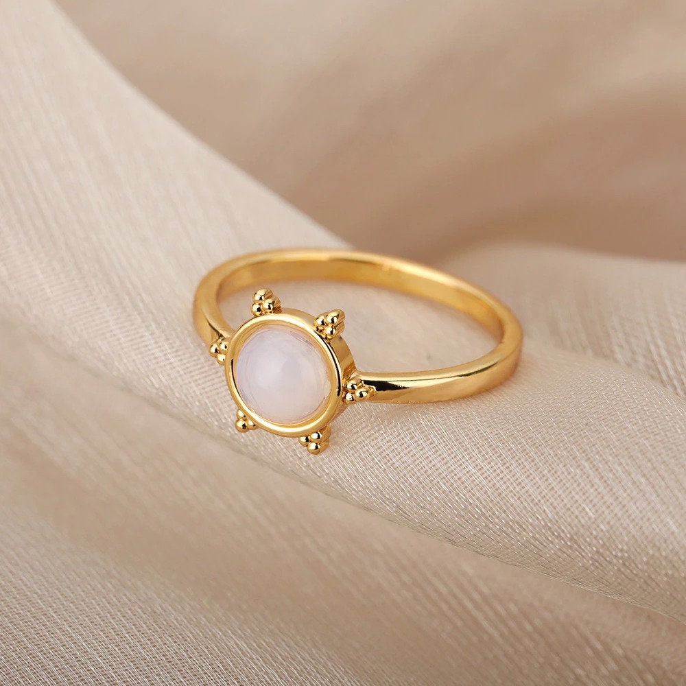 Anti Stress Ring, Anxiety Ring, Mood Tracker Ring, Sun Charm, 18K Gold Sun Ring, Gold Mood Tracker Ring for Women, Gift for Her