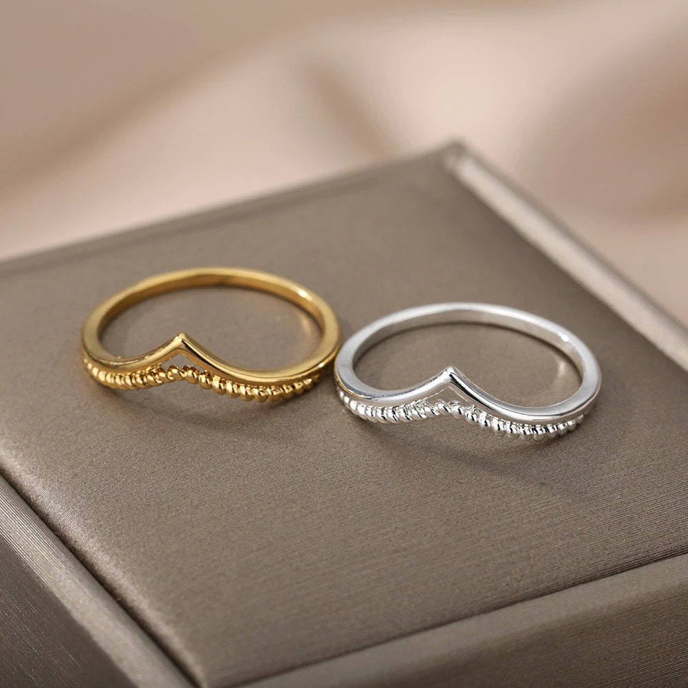 Dainty 18K Gold Ring, Cute Gold Ring, Punk Gold Ring, Punk Fashion Ring for Women, Gift for Her