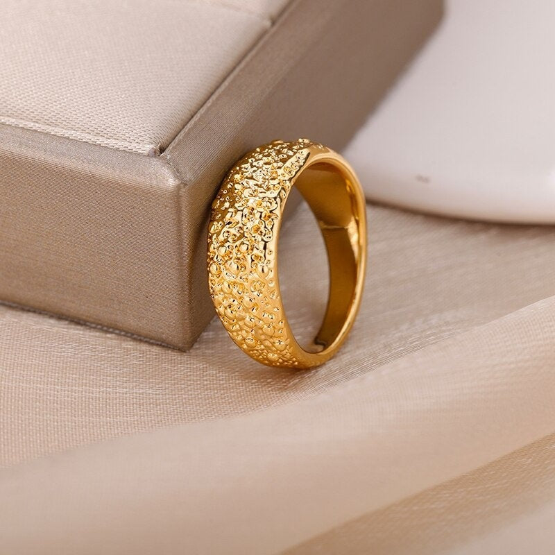 Punk Ring, 18K Gold Punk Ring, Punk Party Ring, Punk Fashion Ring for Women, Gift for Her