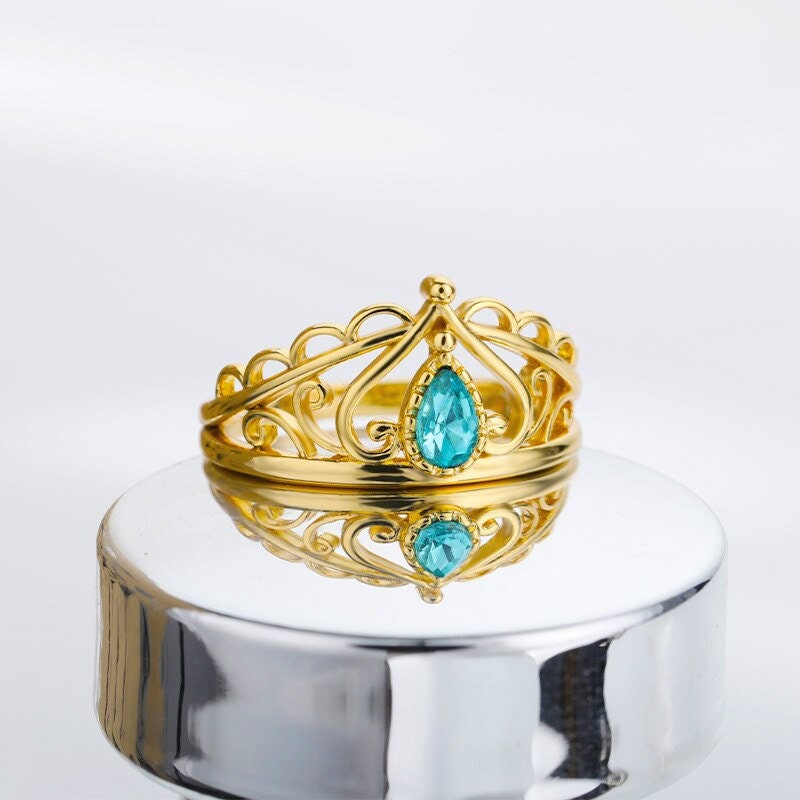 18K Gold Crown Ring, Gold Tiara Ring, Elegant Tiara Ring, Gothic Fashion Ring for Women, Gift for Her