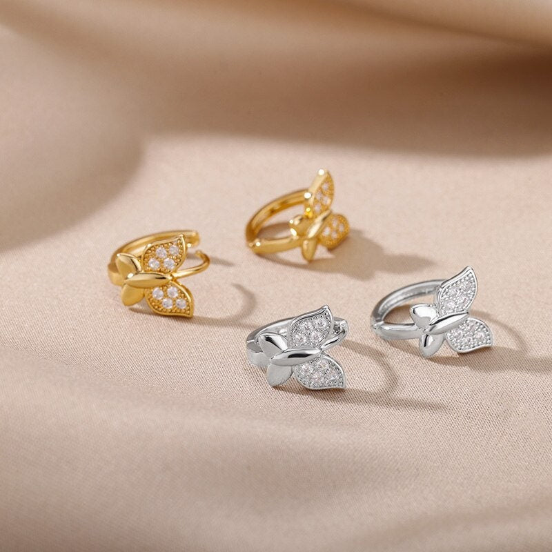 butterfly earrings, brandy melville butterfly earrings, butterfly wing earrings, butterfly back earrings, butterfly earring, diamond butterfly earrings gold, swarovski butterfly earrings, butterfly clip closure earrings