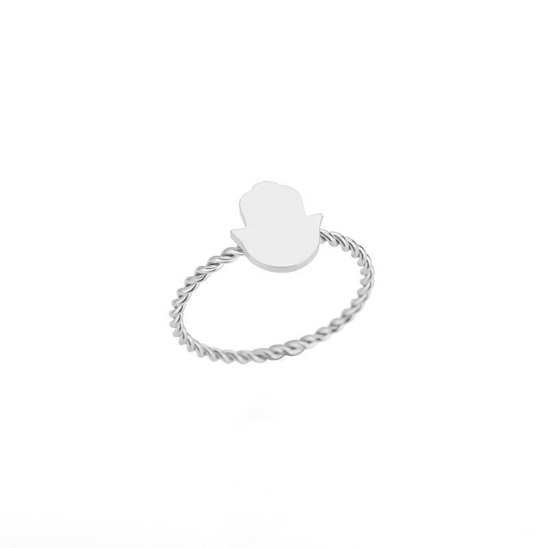 Hamsa Ring, Dainty Hamsa Ring, 18K Gold Hamsa Ring, Fatima Ring, Fatima Fashion Ring for Women, Gift for Her