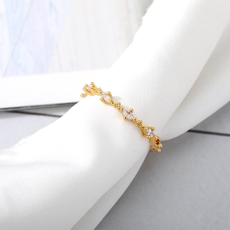 Dainty Twist Ring, 18K Gold Twist Ring, Hippie Twist Ring, Hippie Fashion Ring for Women, Gift for Her