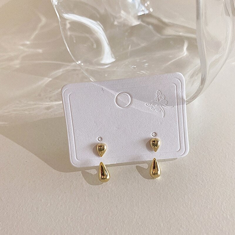 Waterdrop Earrings, 18K Gold Waterdrop Earrings, Teardrop Earrings, Drop Earrings for Women, Gift for Her
