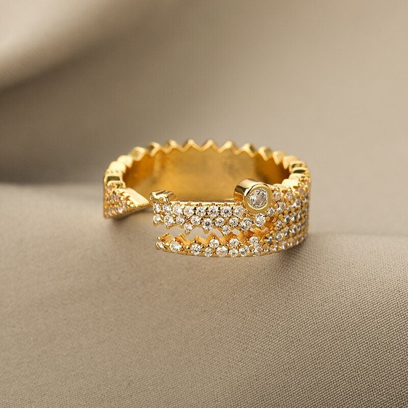 Punk Croc Ring, 18K Gold Croc Ring, Crocodile Ring, Punk Fashion Ring for Women, Gift for Her