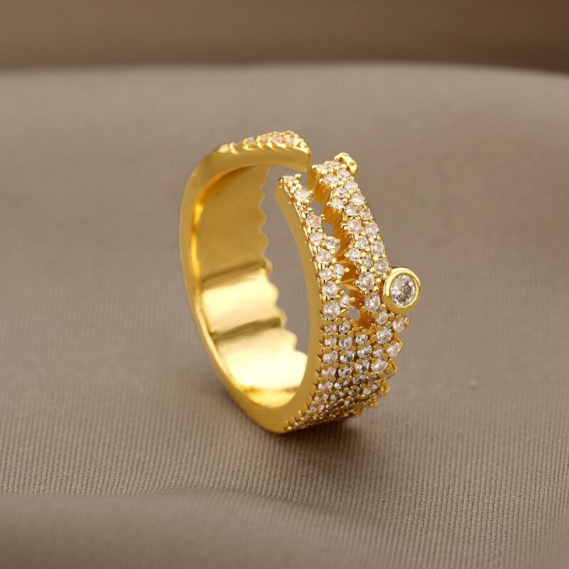 Punk Croc Ring, 18K Gold Croc Ring, Crocodile Ring, Punk Fashion Ring for Women, Gift for Her