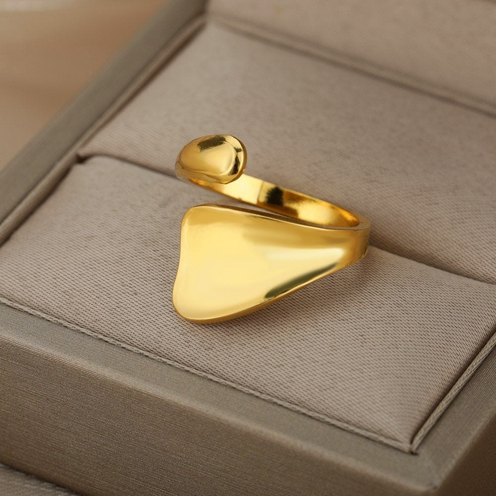 Organic Wrap Ring, 18K Gold Wrap Ring, Minimalistic Wrap Ring, Punk Fashion Ring for Women, Gift for Her