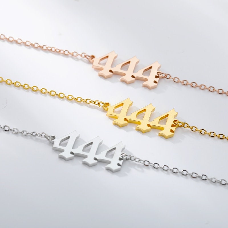 Angel Number Bracelet, 18K Gold Angel Number, Dainty Angel Number Bracelet for Women, Gift for Her