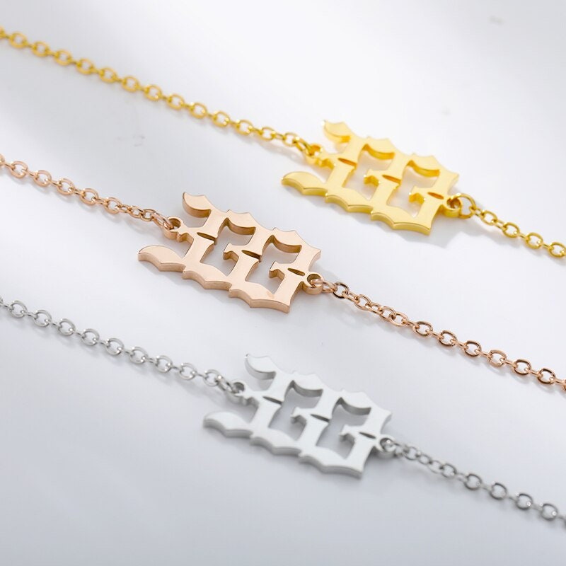 Angel Number Bracelet, 18K Gold Angel Number, Dainty Angel Number Bracelet for Women, Gift for Her