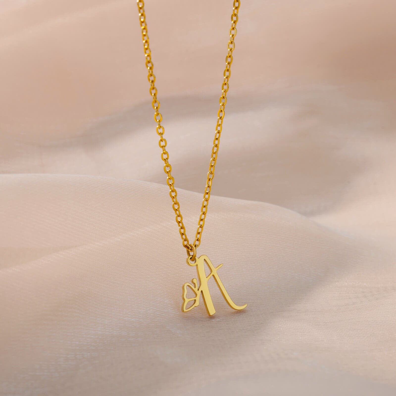 Custom Butterfly Wings Pendant, 18K Gold Layered Personalized Necklace, Dainty Minimalist Jewelry, Delicate Handmade for Women, Gift for Her