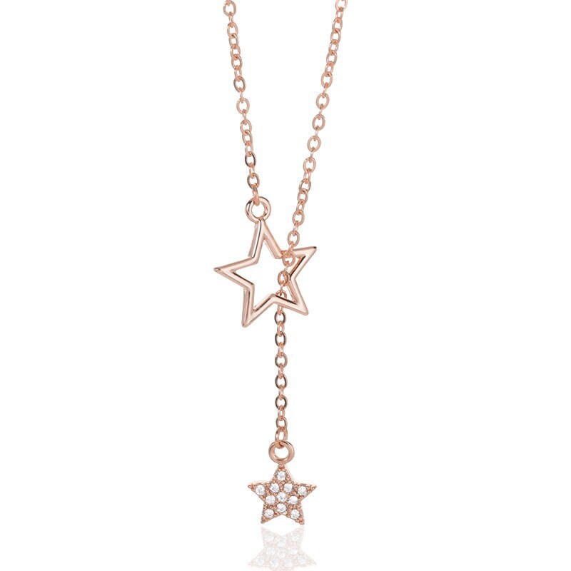 Punk Cute Star Pendant, 18K Gold Layered Necklace, Gothic Dainty Minimalist Jewelry, Delicate Handmade for Women, Gift for Her