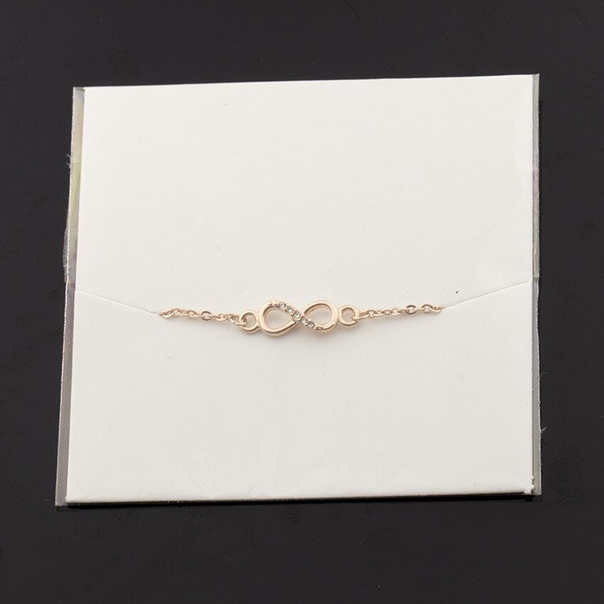 Punk Charm Infinity Forever , 18K Gold Layered Gothic Bracelet, Dainty Minimalist Jewelry, Delicate Handmade for Women, Gift for Her