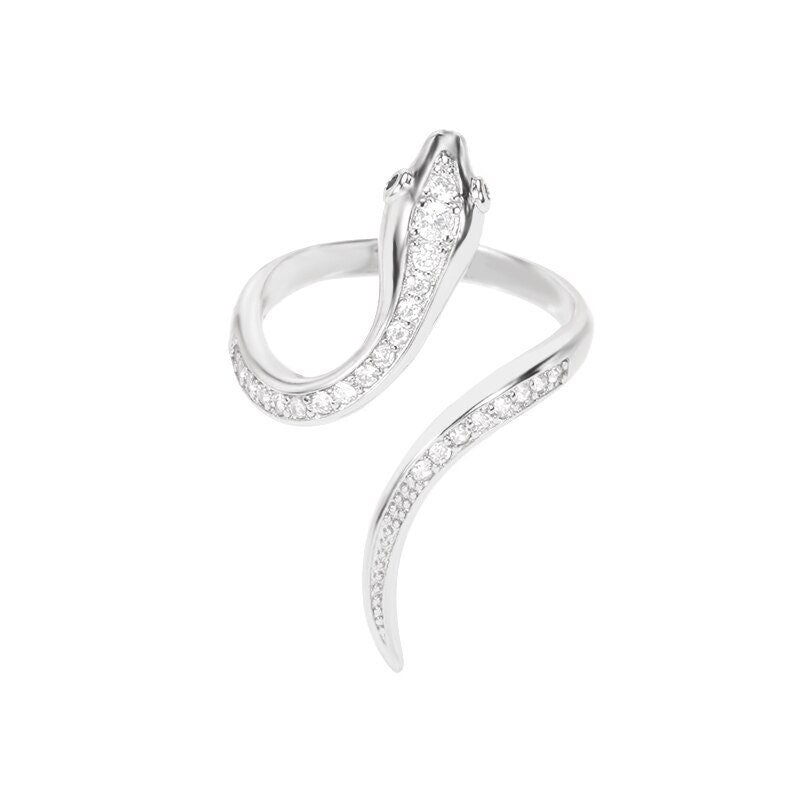 Punk Snake Cobra, 18K Gold Gothic Stackable Ring, Dainty Minimalist Jewelry, Delicate Handmade for Women, Gift for Her