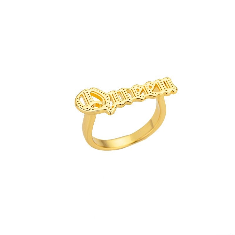 18K Gold Queen Ring, Punk Queen Ring, Punk Fashion Ring for Women, Gift for Her