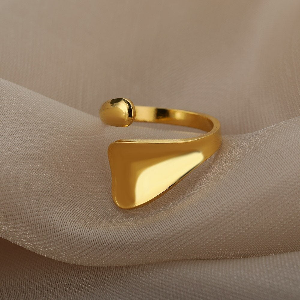Organic Wrap Ring, 18K Gold Wrap Ring, Minimalistic Wrap Ring, Punk Fashion Ring for Women, Gift for Her